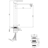 Ensemble mitigeur lavabo réhaussé + Colonne de douche - Couleur Or brossé