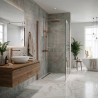 Ensemble mitigeur lavabo réhaussé + Colonne de douche - Couleur Cuivre brossé