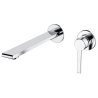 Ensemble 2 Mitigeurs lavabo + 2 Bondes sans trop plein + Colonne de douche + Mitigeur Bain + Support douchette - Couleur Chromée