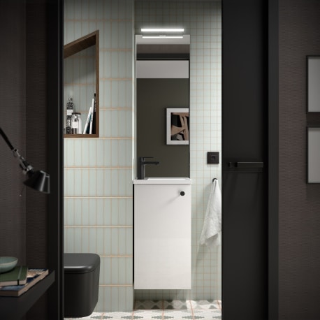 Meuble lave mains - Blanc brillant
