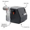 Brûleur fioul de 70 à 116 kW Domestic D10 Domusa
