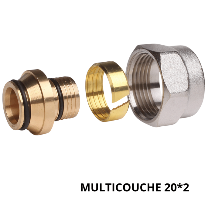 Raccordement côté tuyauterie: 3/4" mâle