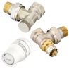 Pack Vanne + Retour + Tête thermostatique RAW 1/2" Equerre Danfoss RA-N