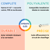 Vanne d'isolement droite nickelée ACOVA