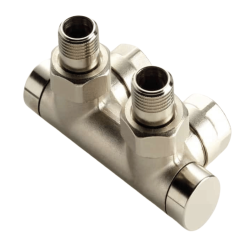 Vanne d'isolement coudée nickelée ACOVA