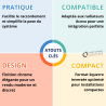 Equerre inversée design chromé ACOVA