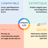 Equerre d'angle droite pour radiateur sèche-serviettes ACOVA