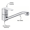 Mitigeur évier de cuisine Victoria N Chrome Roca