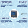 Coffret électrique de filtration MeteoR2 100W et son coffret d'alimentation 30mA CCEI