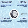 Projecteur Weltico design couleur LED pour piscine Béton, Panneau, Liner,Coque
