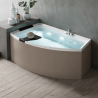 Baignoire d'angle asymétrique Divina O 165 x 98 cm Novellini