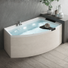 Baignoire d'angle asymétrique Divina O 165 x 98 cm Novellini