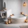 Baignoire d'angle asymétrique Divina O 165 x 98 cm Novellini