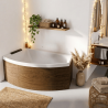 Baignoire d'angle asymétrique Divina O 165 x 98 cm Novellini