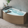 Baignoire d'angle asymétrique Divina O 165 x 98 cm Novellini
