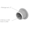 Buse de refoulement à coller 50 / 2" - piscine panneau, béton, liner, coque Weltico