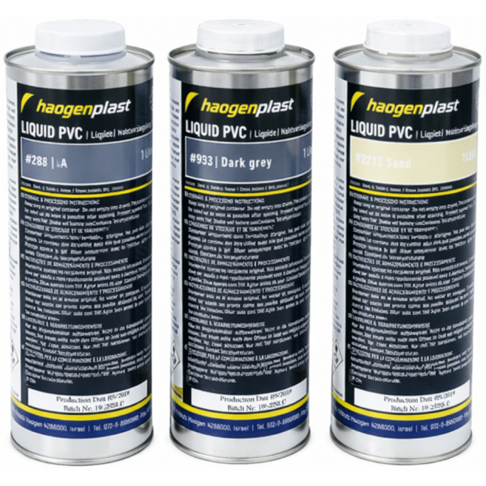 PVC liquide 1L pour membrane armée Proflex Haogenplast gamme Unis classiques