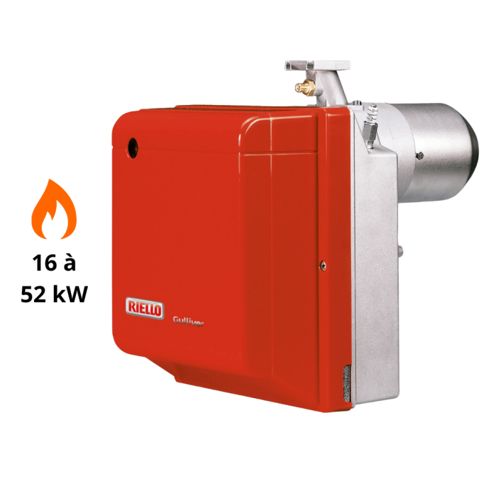 Brûleur gaz Riello Gulliver BS1 de 16-52 Kw