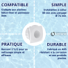 Prise balais 1"1/2 à coller piscine béton-liner et panneau-liner Weltico