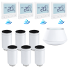 Pack têtes connectés + centrale + thermostat sans fils - Salus