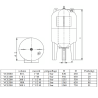 Vase d'Expansion 10 bars à vessie Butyle 80 L Thermador
