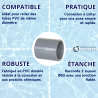 Manchon union à coller D63 PVC C/60