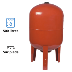 Vase d'expansion chauffage 10 bars à vessie Butyle 500 L Thermador