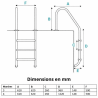 Échelle 3 marches inox AISI 304 standard ASTRALPOOL