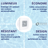 Projecteur Weltico design couleur LED pour piscine Béton, Panneau, Liner,Coque