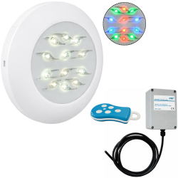 Projecteur couleur Easyled Evo + télécommande avec boitier pour piscine Béton, Panneau, Liner,Coque Weltico