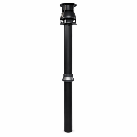 Terminal vertical noir 60/100 + adaptateur avec prise de mesures Elm leblanc