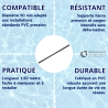 Tube PVC Pression rigide 1m50 Diamètre 50 mm