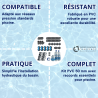 Kit de plomberie diamètre 50 mm pour construction de piscine