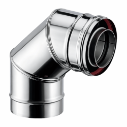 Coude 90° Fioul ou gaz 80/125 Poujoulat Coude 90° Fioul ou gaz 80/125 Poujoulat