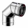 Coude 90° Fioul ou gaz 80/125 Poujoulat