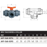 Vanne 3 voies en T Ø50 & Ø63 à coller