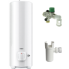 Pack chauffe eau électrique sol 300 litres Sagéo Ariston + groupe + siphon