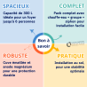 Pack chauffe-eau électrique Ariston Initio à résistance blindée sol 300 L + groupe + siphon