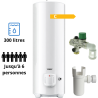 Pack chauffe eau électrique sol 300 litres Sagéo Ariston + groupe + siphon