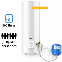 Pack tout en 1 chauffe eau électrique sol 300 litres Sagéo Ariston