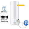 Pack tout en 1 chauffe eau électrique sol 300 L Initio à résistance blindée Ariston