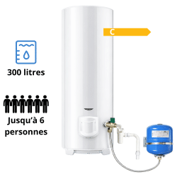 Pack tout en 1 chauffe eau électrique sol 300 L Initio à résistance blindée Ariston