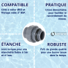 Union avec joint torique à coller D63 F - 2" M à visser avec joint extérieur modèle BSP