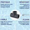 Té Mixte 90° PVC PRESSION Ø 50 x 3/4"