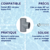 Té 90° à coller D63 PVC