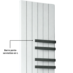 Barre Porte-serviettes en L pour radiateur vertical aluminium Sebino Global Radiatori Barre Porte-serviettes en L pour radiateur vertical aluminium Sebino Global Radiatori