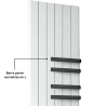 Barre Porte-serviettes en L pour radiateur vertical aluminium Sebino Global Radiatori