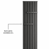 Barre Porte-serviettes en L pour radiateur vertical aluminium Tonale Global Radiatori