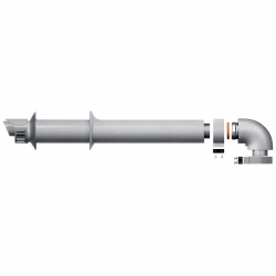 Kit ventouse horizontale gris Ø 60/100 condensation Ariston