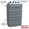 Cuve fioul polyéthylène double paroi Rothalen Plus 700 litres ROTH